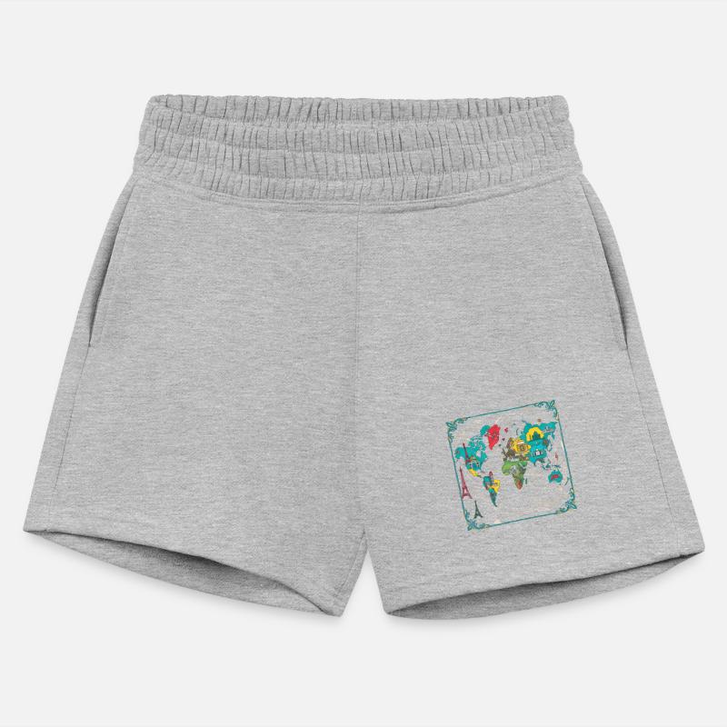 Colorful World Map Art - Features Popular landmark