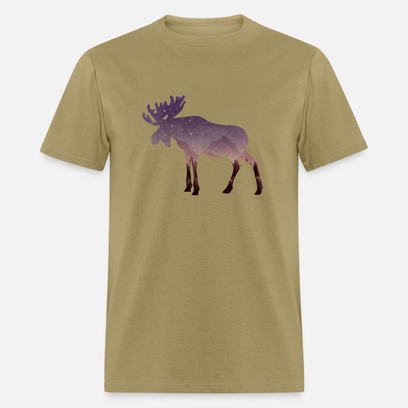 Coniferous Forest Inside Moose Silhouette