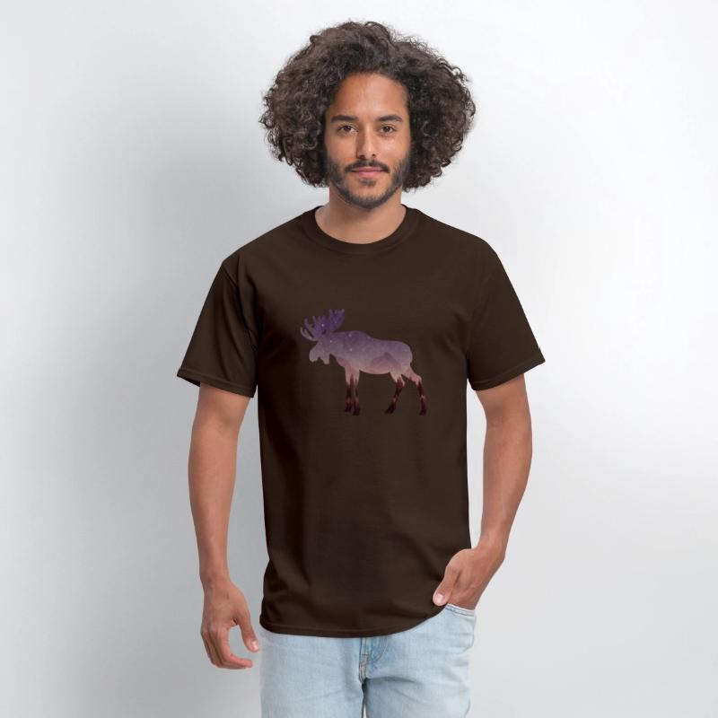 Coniferous Forest Inside Moose Silhouette