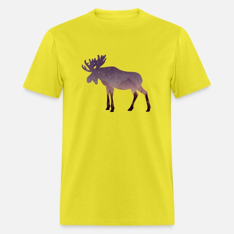 Coniferous Forest Inside Moose Silhouette