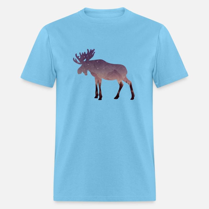 Coniferous Forest Inside Moose Silhouette