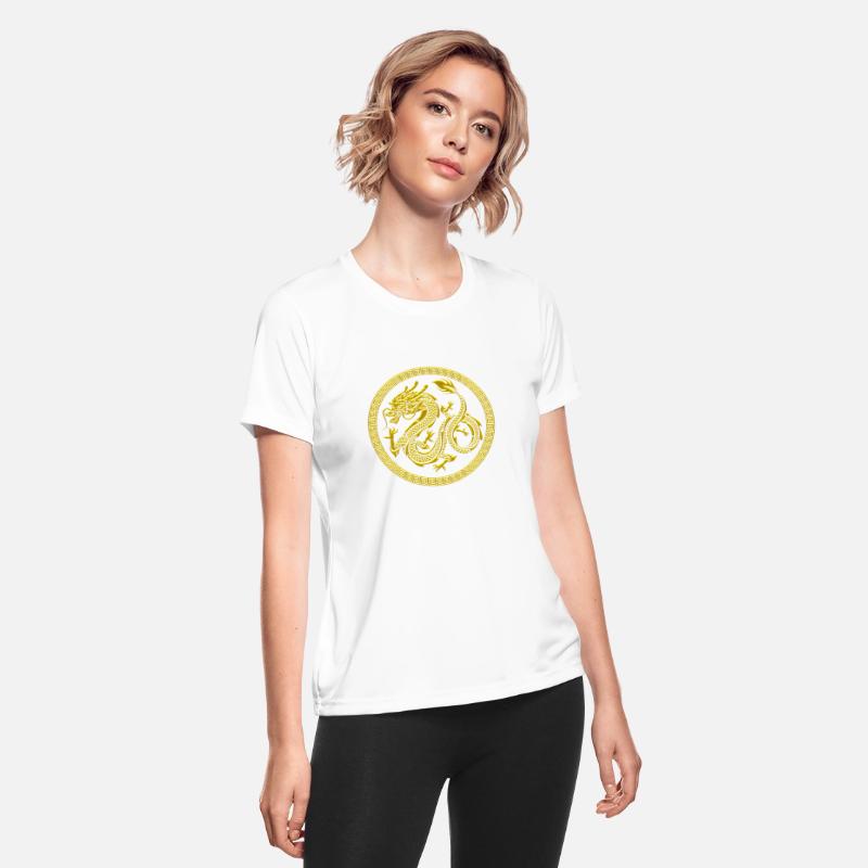 Cool Chinese Gold Dragon T Shirt