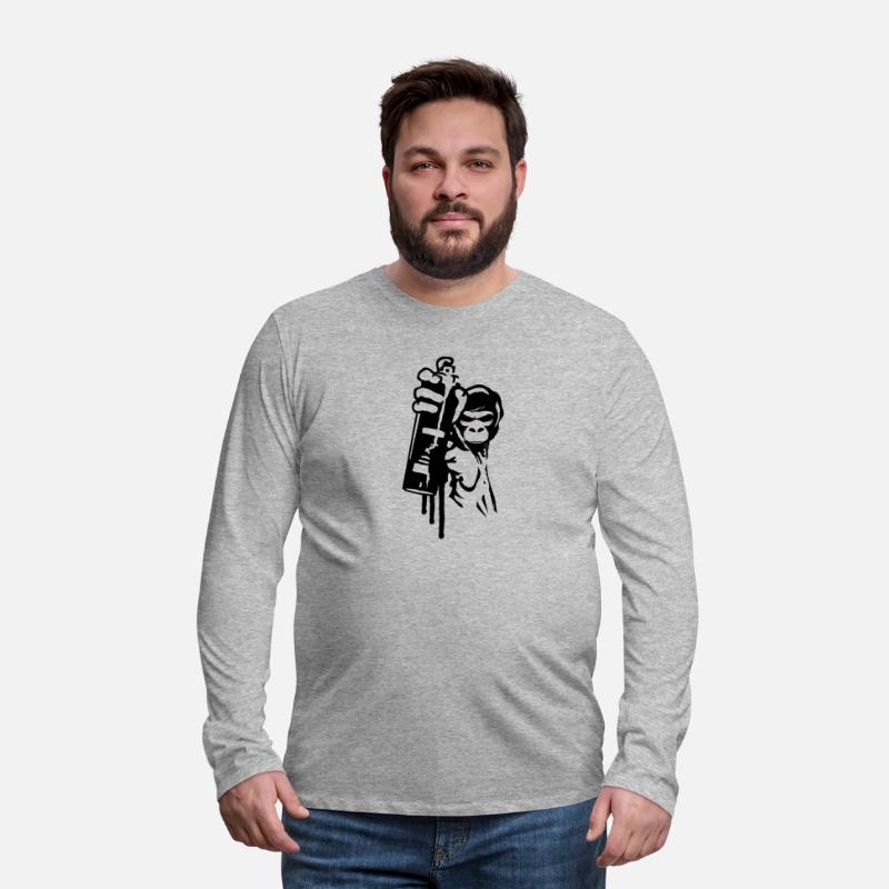 cool street art gorilla sprayer in graffiti style