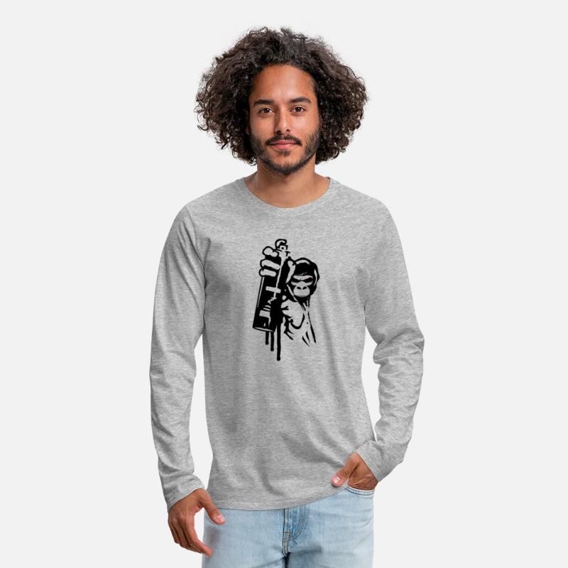 cool street art gorilla sprayer in graffiti style