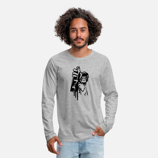 cool street art gorilla sprayer in graffiti style