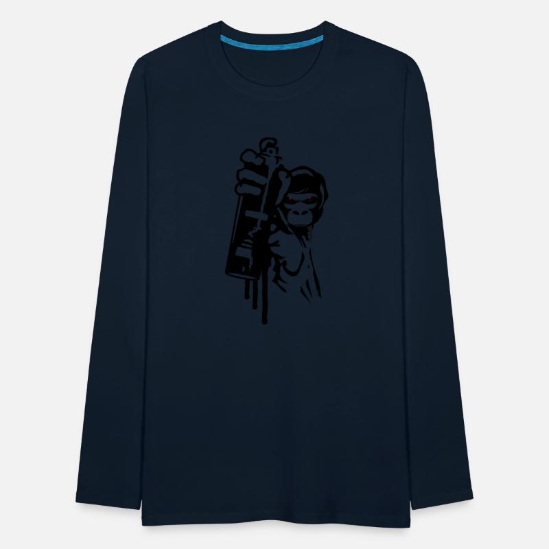 cool street art gorilla sprayer in graffiti style