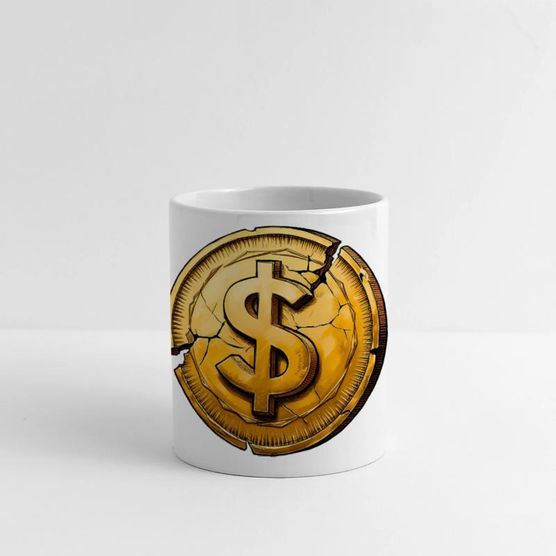 Cracked Dollar Coin Bankrupt America