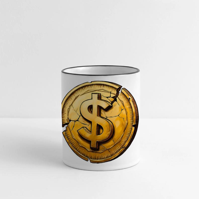 Cracked Dollar Coin Bankrupt America