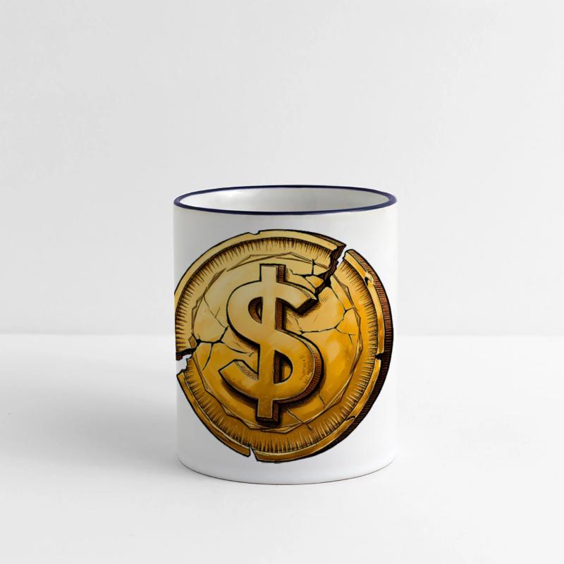 Cracked Dollar Coin Bankrupt America