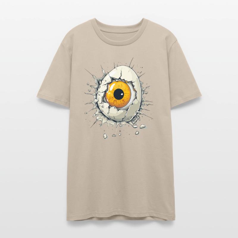 Creepy Orange Eye Hatching from Egg