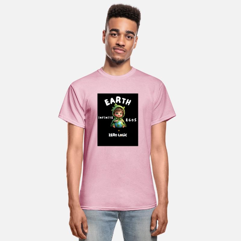 Cute Boy Holding Earth – Ego vs Logic Quote