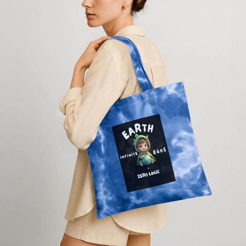 Cute Boy Holding Earth – Ego vs Logic Quote