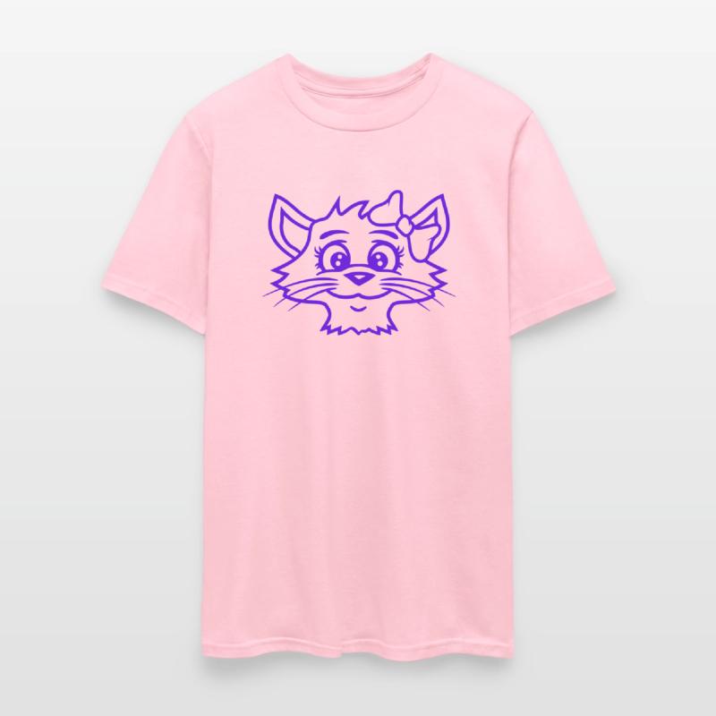 Cute Girl Cat Pretty Bow Woman Female Pet Kitten