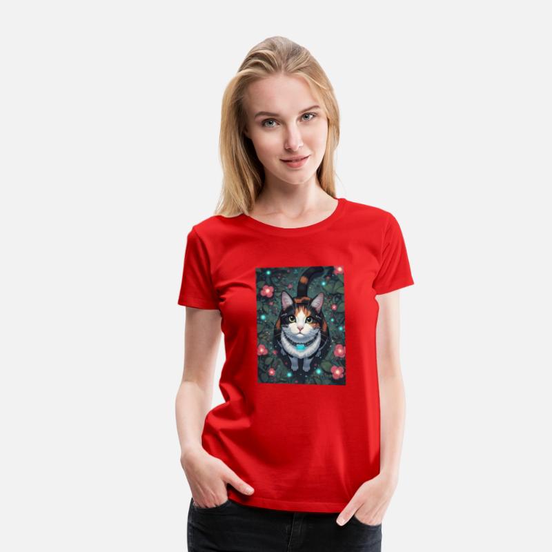Cyber Cat Bloom | Floral Cybernetic Feline