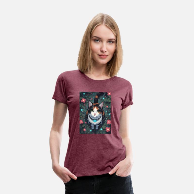 Cyber Cat Bloom | Floral Cybernetic Feline