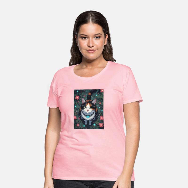 Cyber Cat Bloom | Floral Cybernetic Feline