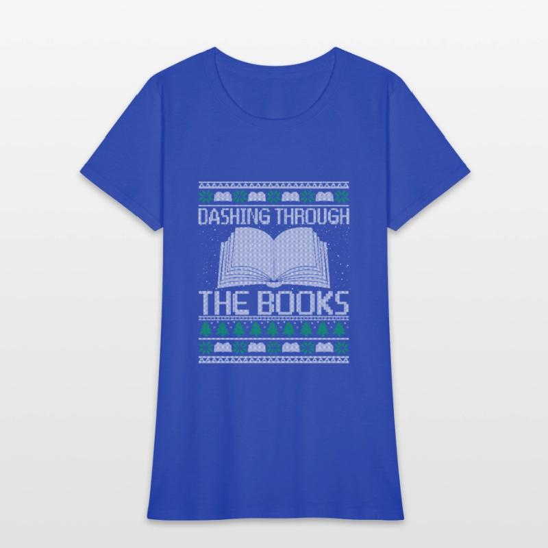 Dashing Through The Books Funny Reading Christmas