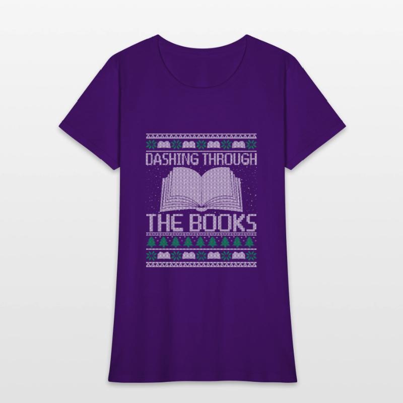 Dashing Through The Books Funny Reading Christmas