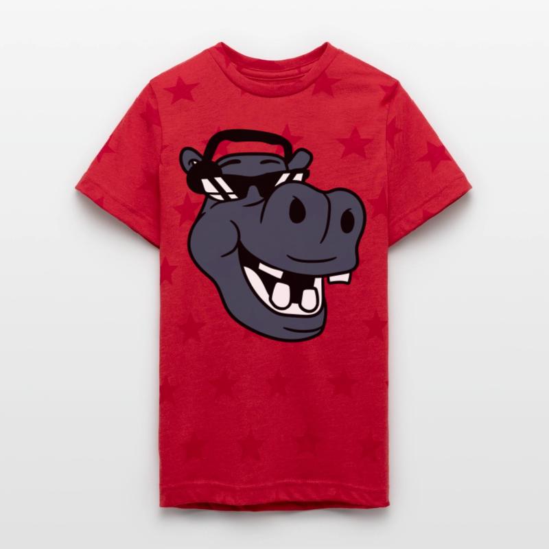 DJ Funny Laughing Hippo Sunglasses Music Face Fun