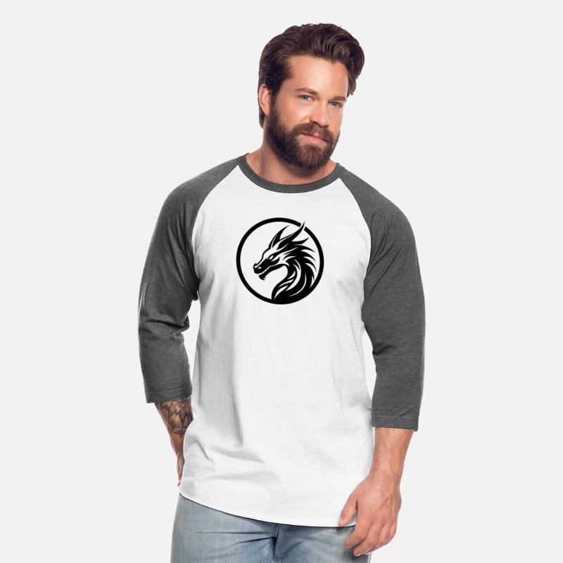 Dragon head symbol or logo in a circle