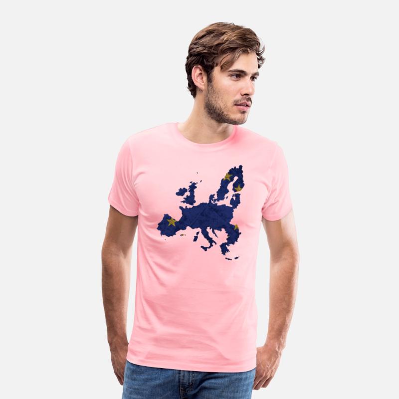 Europe - country border in national flag