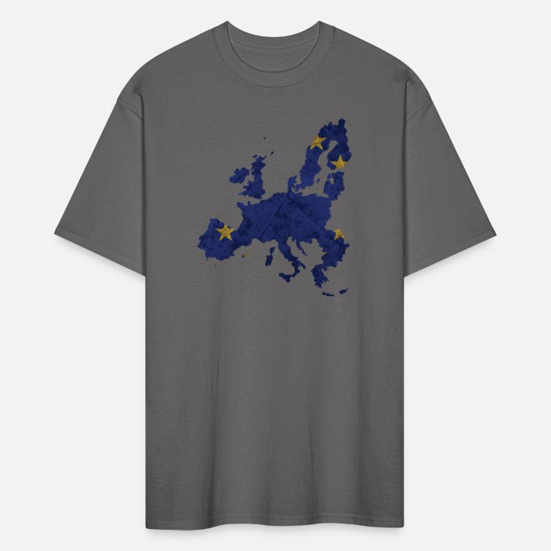 Europe - country border in national flag