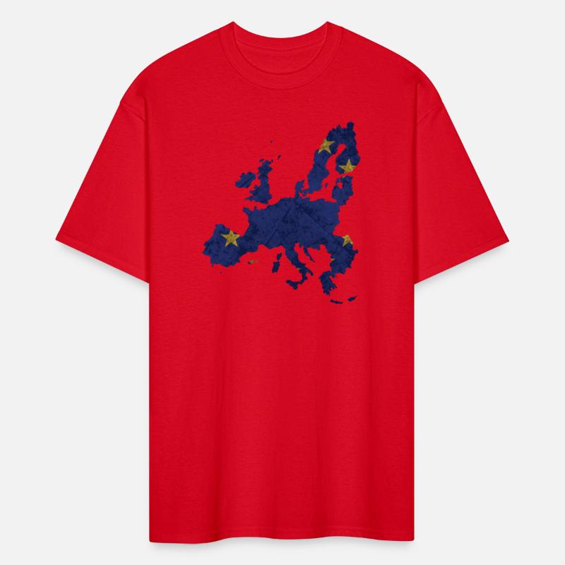 Europe - country border in national flag