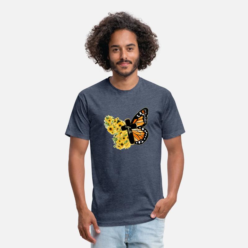 Faith Cross Sunflower Butterfly Christian