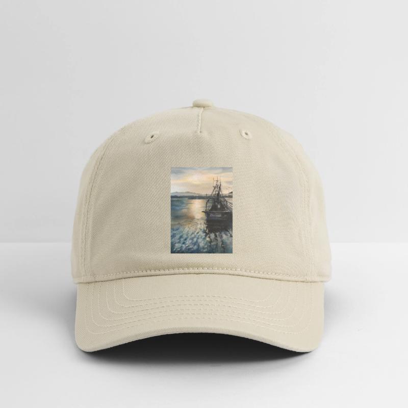 Fishing Boat At Evening In Watercolors