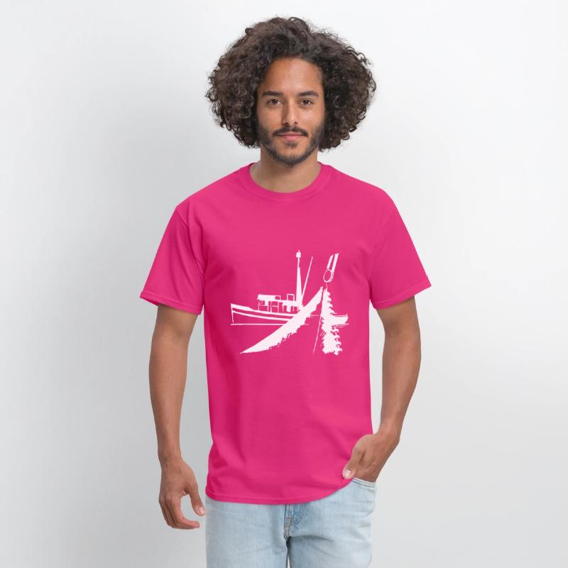 Fishing boat with a net