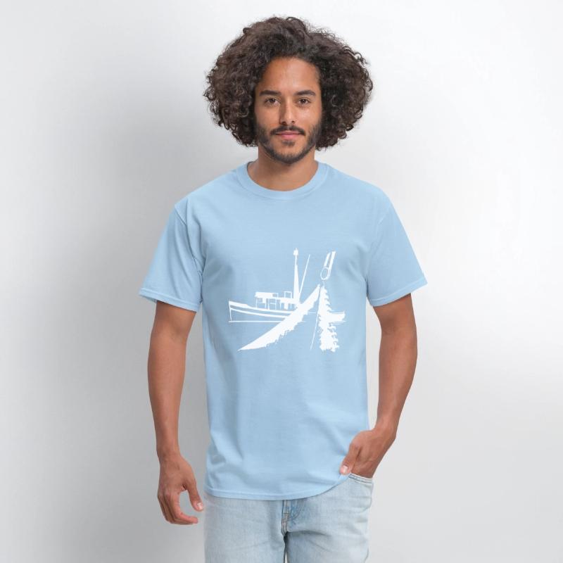 Fishing boat with a net