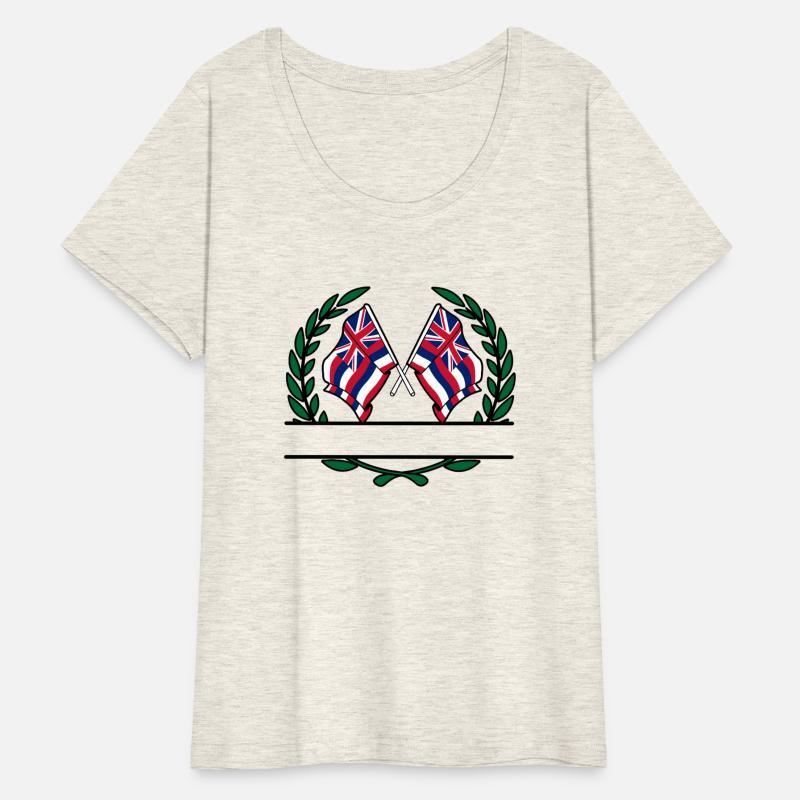 Flags USA Hawaii laurel wreath banner