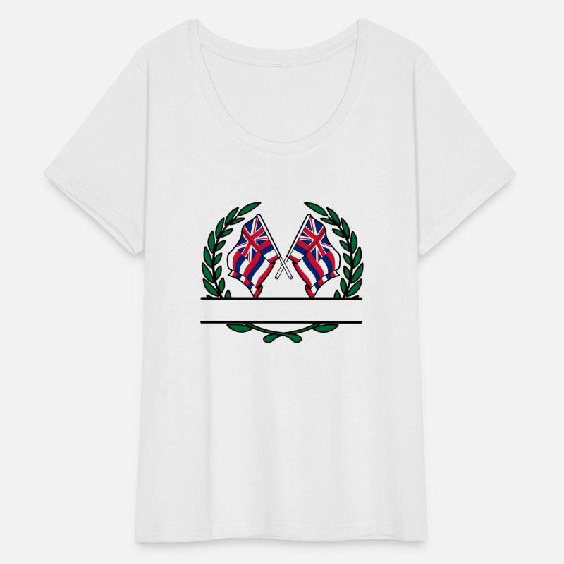 Flags USA Hawaii laurel wreath banner