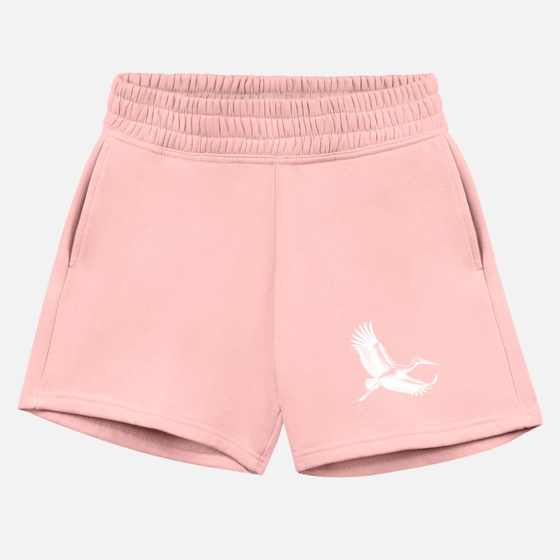 Flying Stork In Elegant Gliding Flight