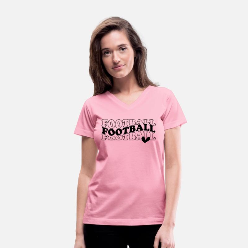Football Heart Women Shirt & Girl Shirt