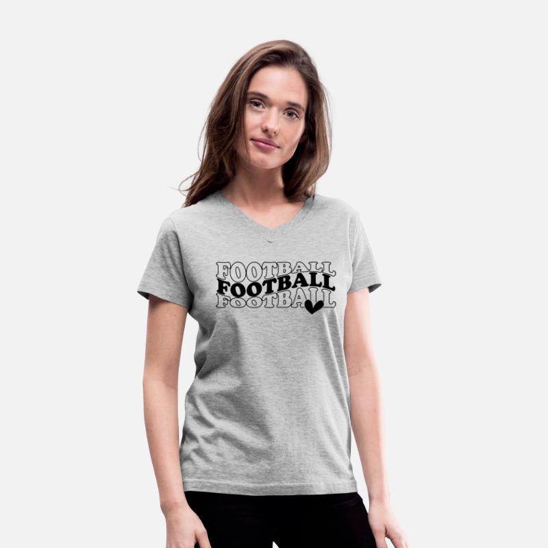Football Heart Women Shirt & Girl Shirt