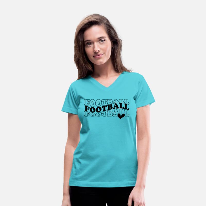 Football Heart Women Shirt & Girl Shirt