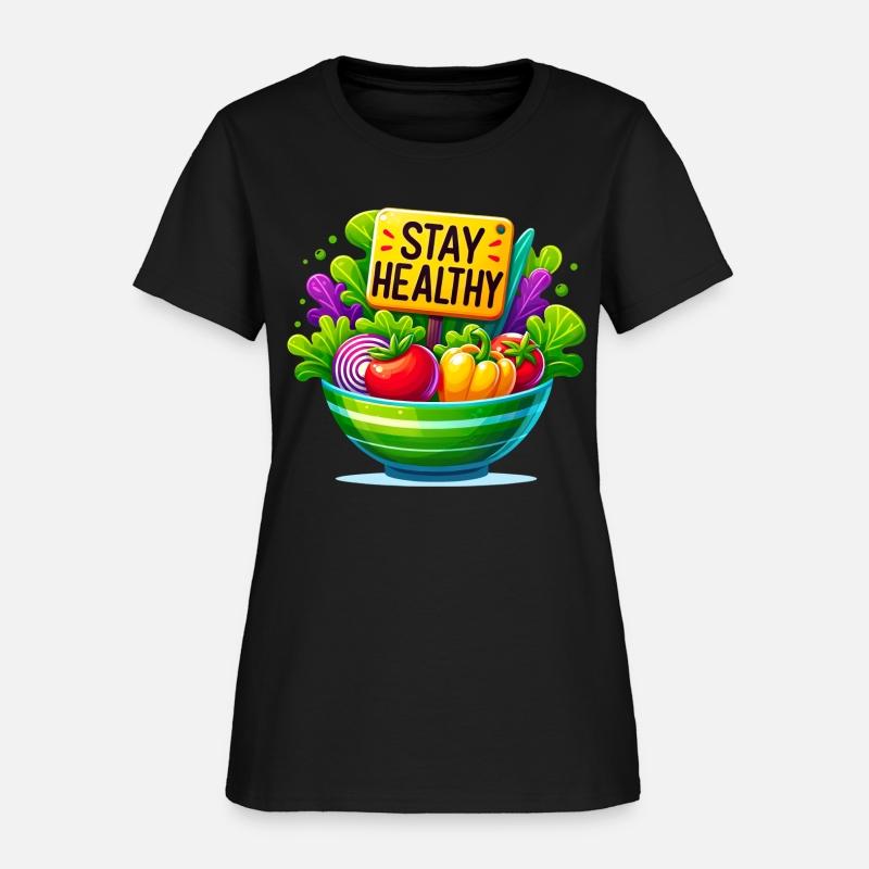 Fresh Salad Bowl with Healthy Message for a salad