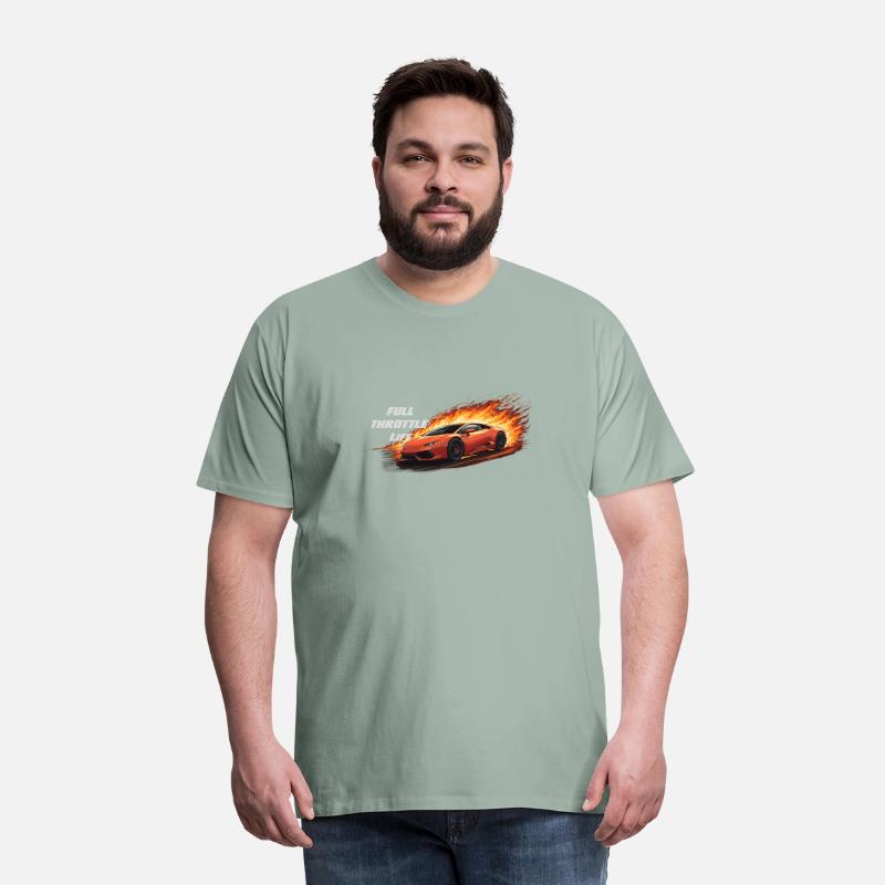 Full Throttle Life T-Shirt – High-Speed Racing Car