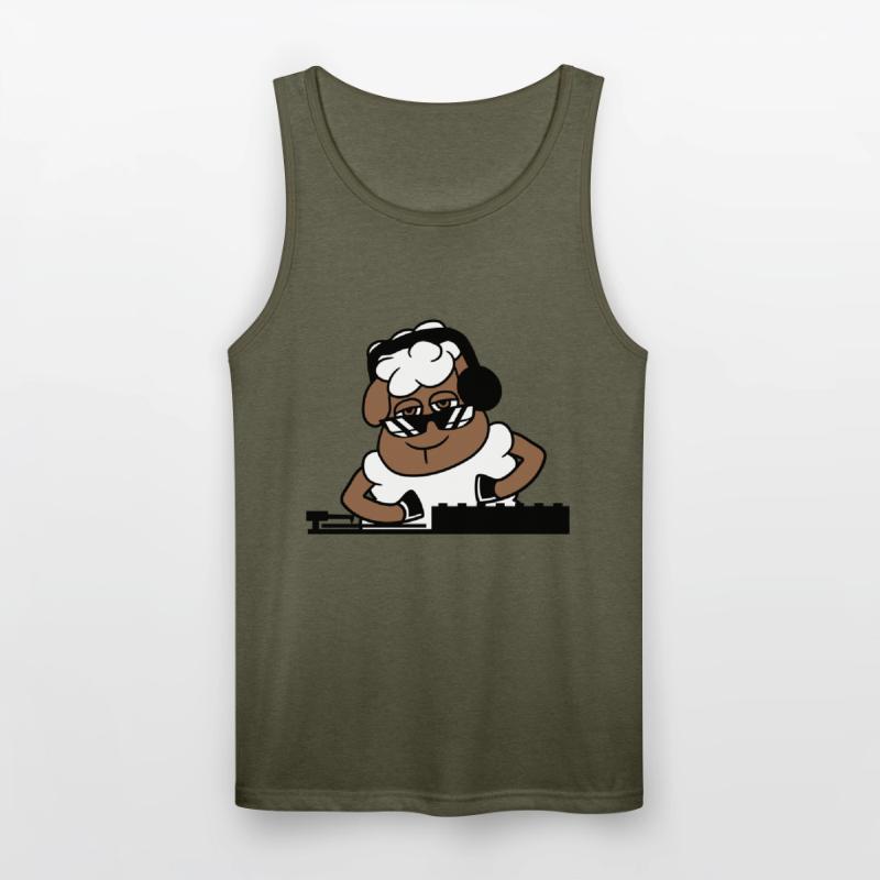 Funny Cool DJ Sheep Animal Mixing Music Party Club