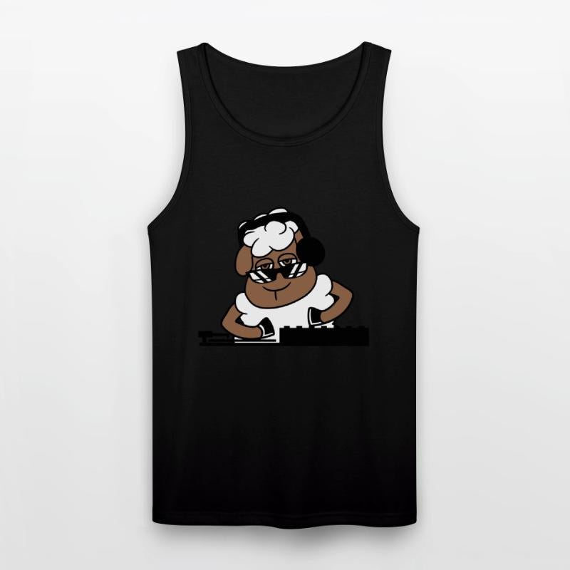 Funny Cool DJ Sheep Animal Mixing Music Party Club