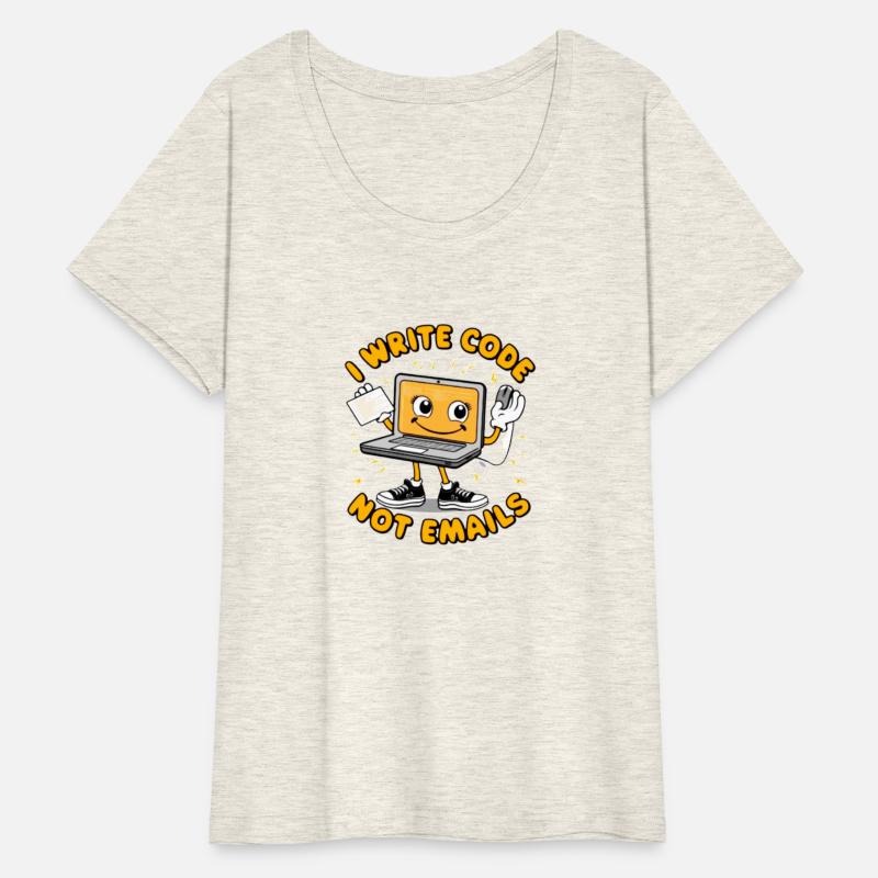 Funny Programmer Shirt - I Write Code Not Emails