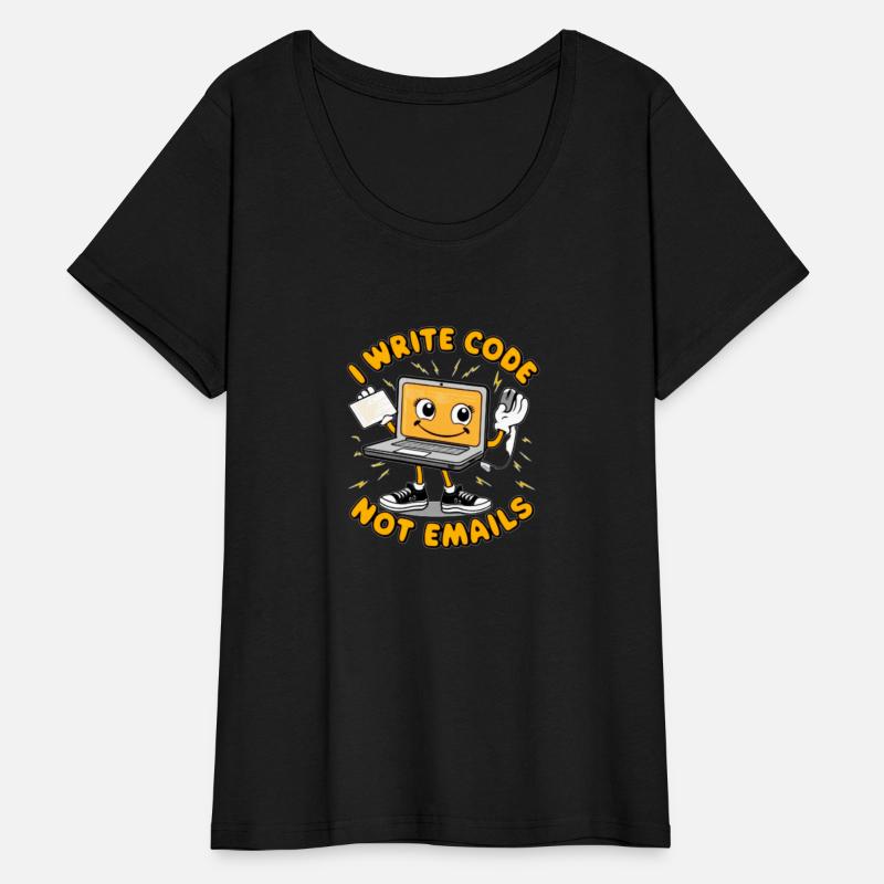 Funny Programmer Shirt - I Write Code Not Emails