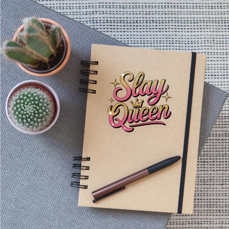 Glittery Stay Queen Typography Design