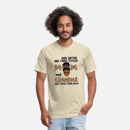 Goded Me Two Titles Mom And Grandma Black Leopard