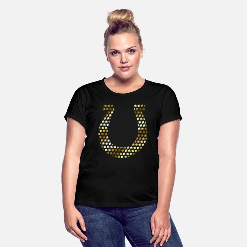 Golden Shamrocks Forming A Horseshoe On St