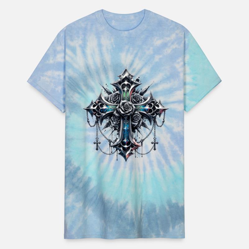 Gothic Crosses - 4 point with Roses