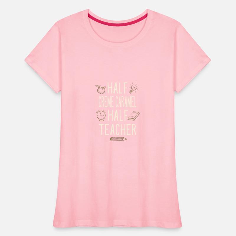 Half Creme Caramel Half Teacher Funny Professor