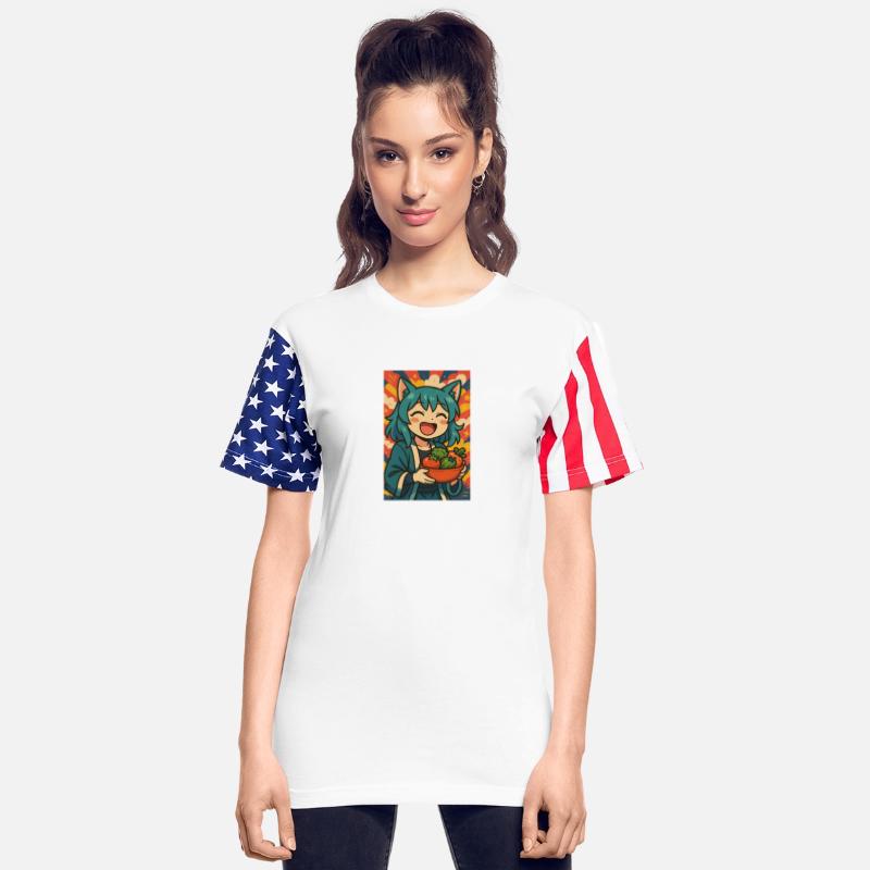 Happy Anime Chef with Veggies