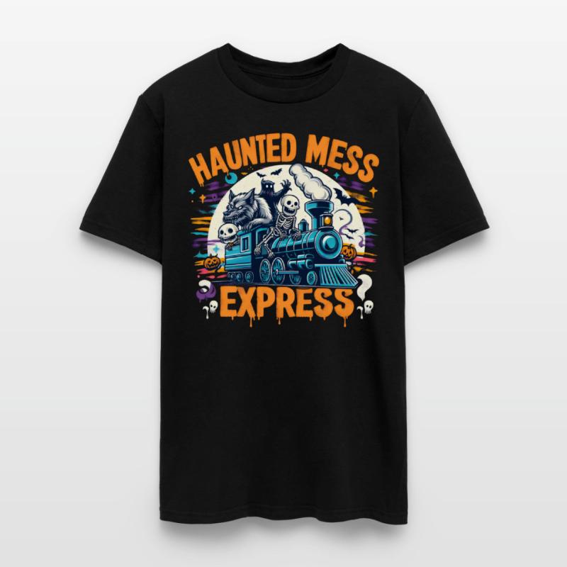 Haunted Mess Express Fun Spook Halloween Train Pun